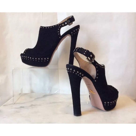 CONSIGNED - PRADA✨Studded Platform Heels - Picture 2 of 6